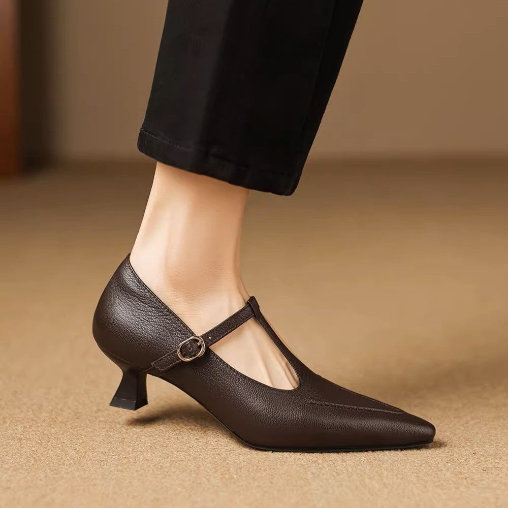 Eliza | Talons T-Strap Pointus