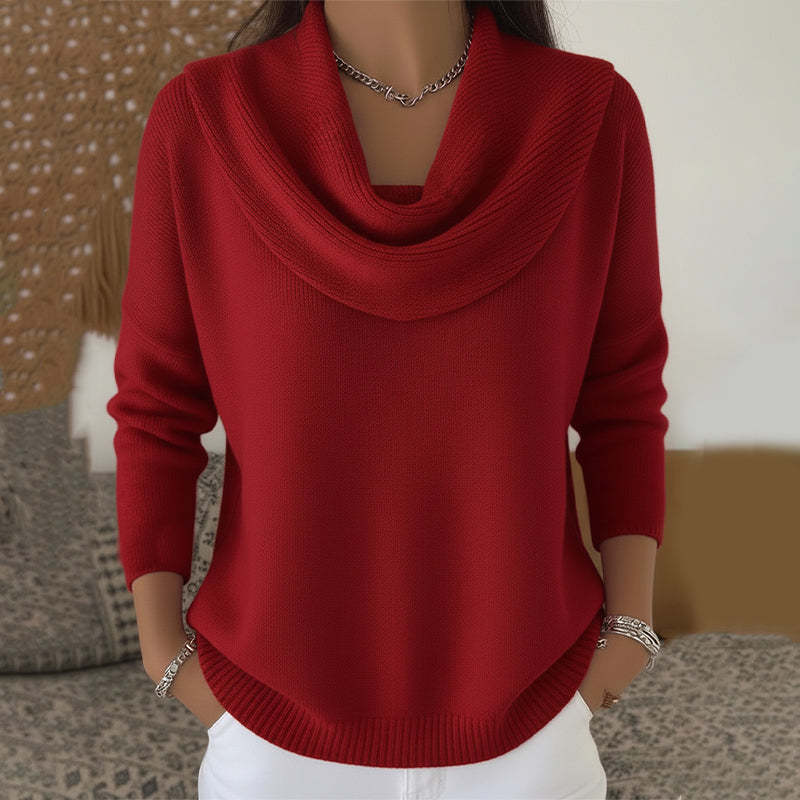 Vivienne | Pull en Tricot à Col Bénitier
