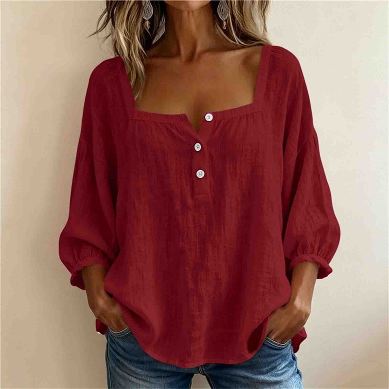 VIDAL BORDEAUX | BLOUSE EN LIN POUR FEMME
