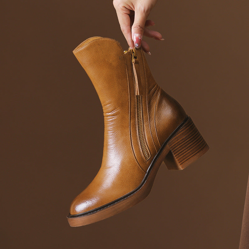 MOREAU LYON | BOTTINES À TALON BLOQUÉ POUR FEMMES