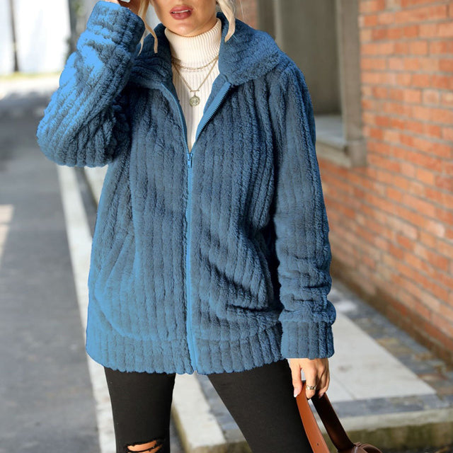 VIDAL BORDEAUX | MANTEAU EN PELUCHE POUR FEMMES