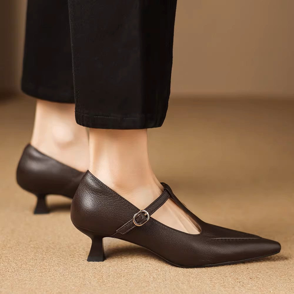 Eliza | Talons T-Strap Pointus