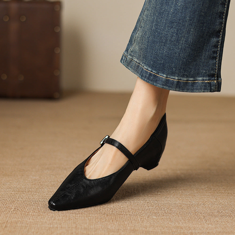 Erin | Ballerines Mary Jane à Bout Pointu