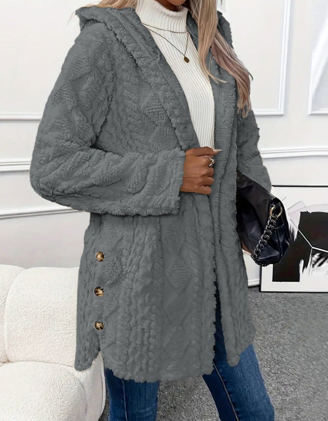 VIDAL BORDEAUX | VESTE TEXTURÉE DOUILLETTE POUR FEMMES