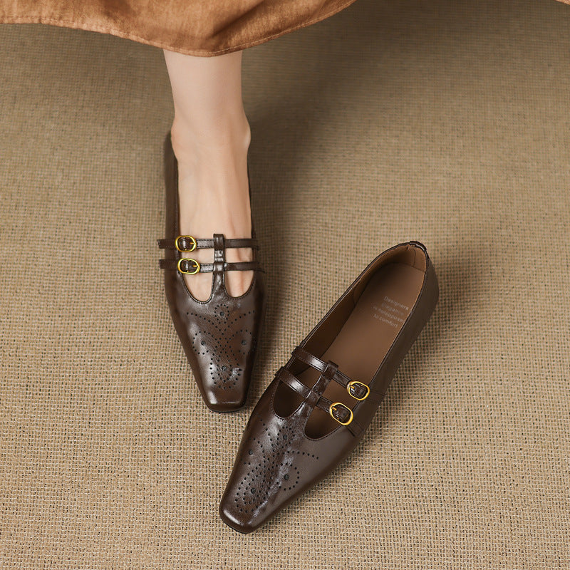 Etta | Mules à double bride avec perforations