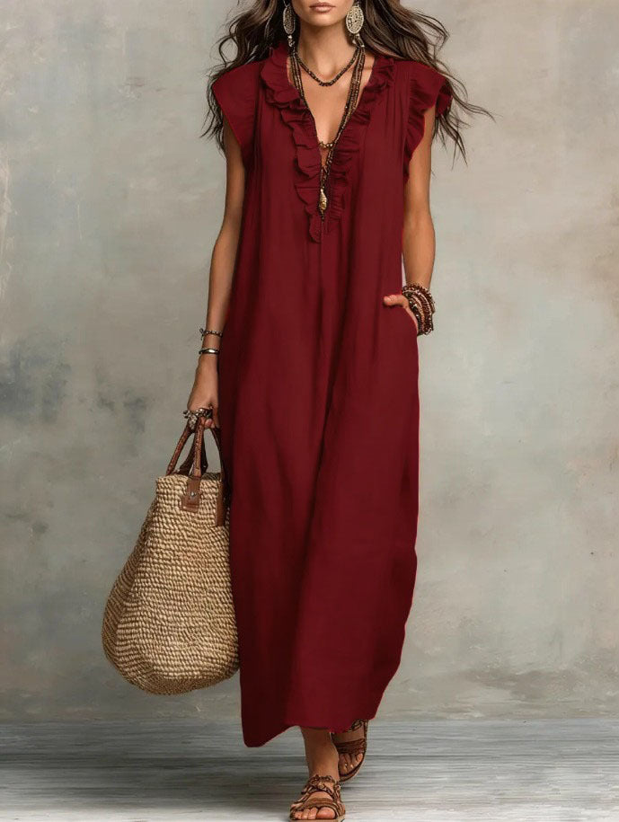 VIDAL BORDEAUX | ROBE BOHÉMIENNE CHIC ET FLUIDE POUR FEMMES