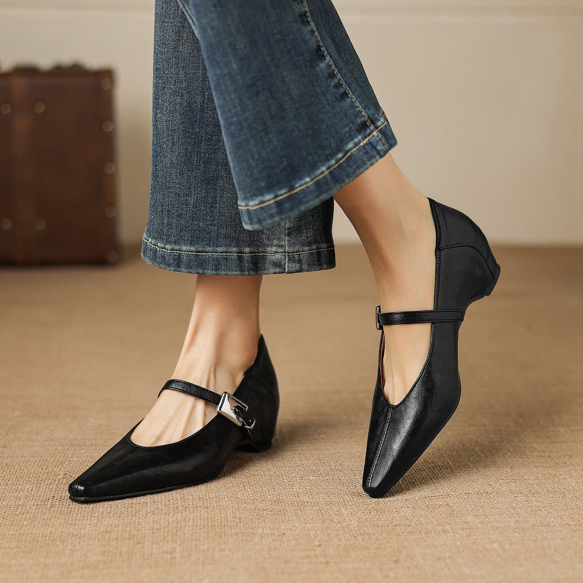 Erin | Ballerines Mary Jane à Bout Pointu