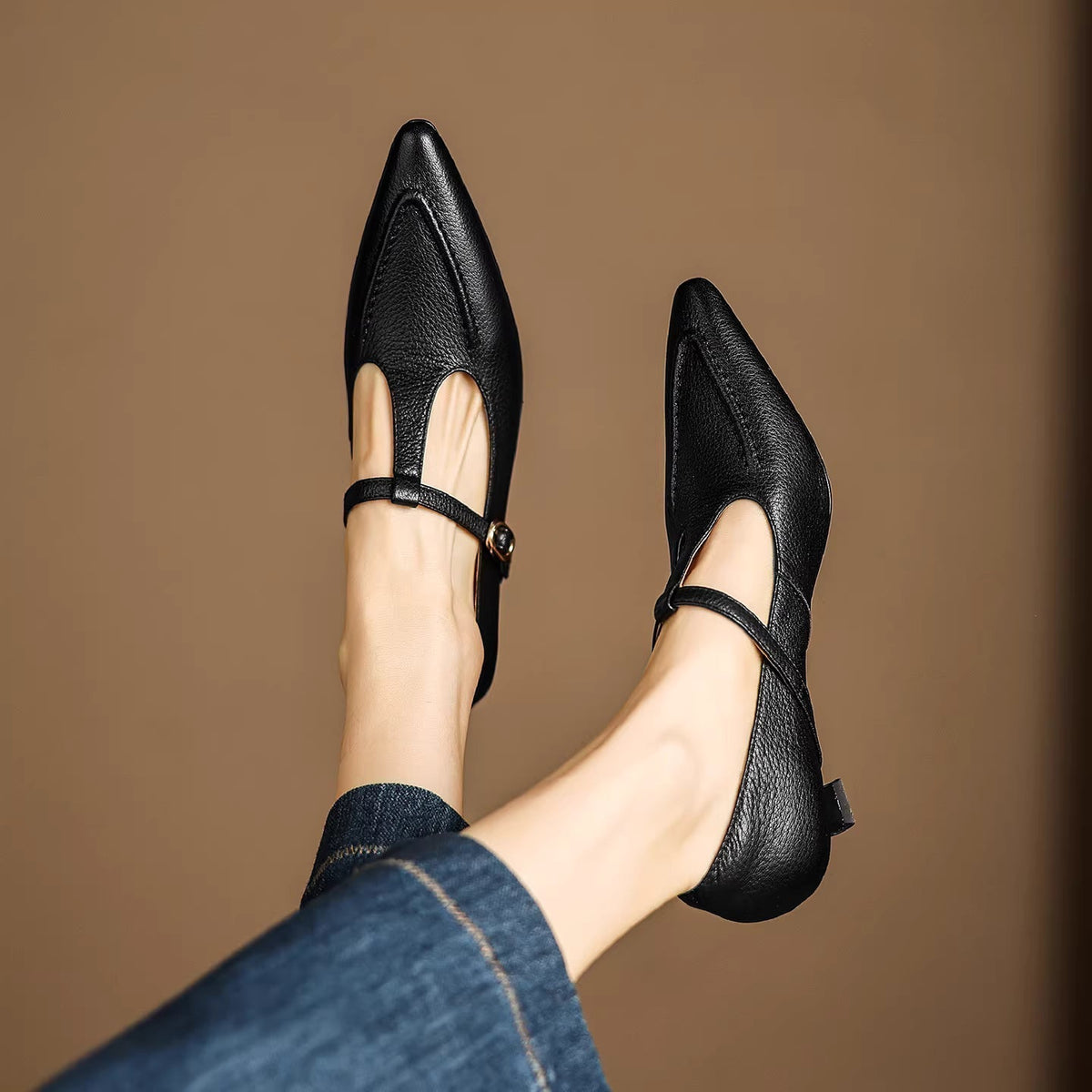 Eliza | Talons T-Strap Pointus