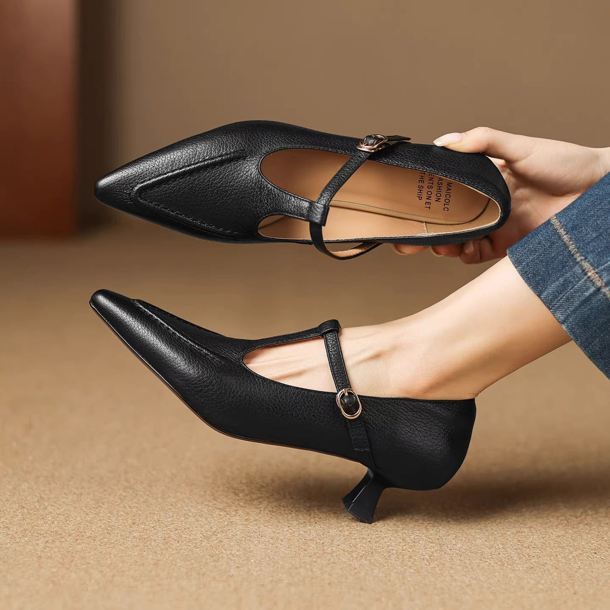 Eliza | Talons T-Strap Pointus