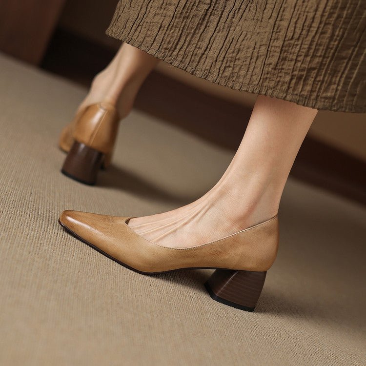 Lila | Talons à Talon Bloc Pointu