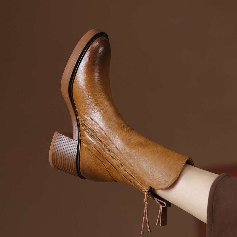 MOREAU LYON | BOTTINES À TALON BLOQUÉ POUR FEMMES