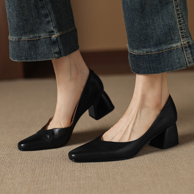 Lila | Talons à Talon Bloc Pointu