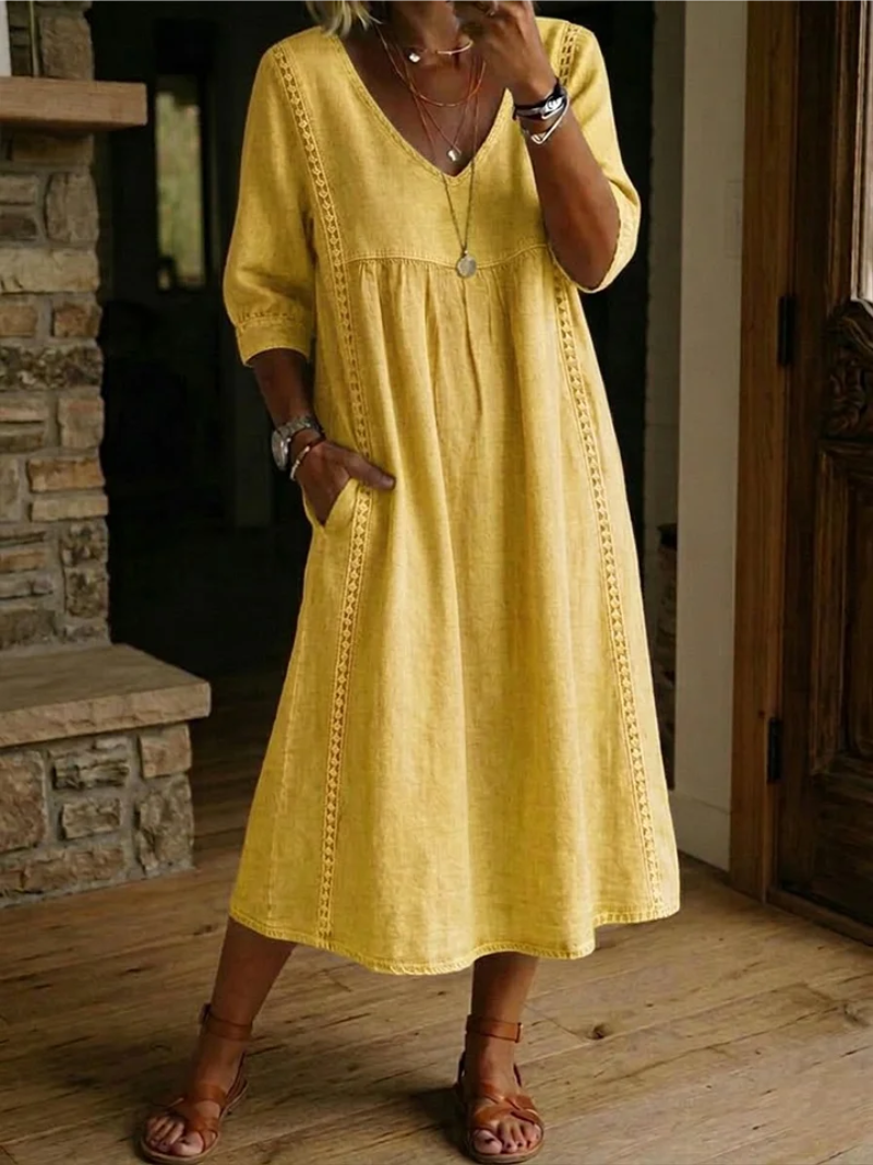 MOREAU LYON | ROBE À COL EN V POUR FEMMES