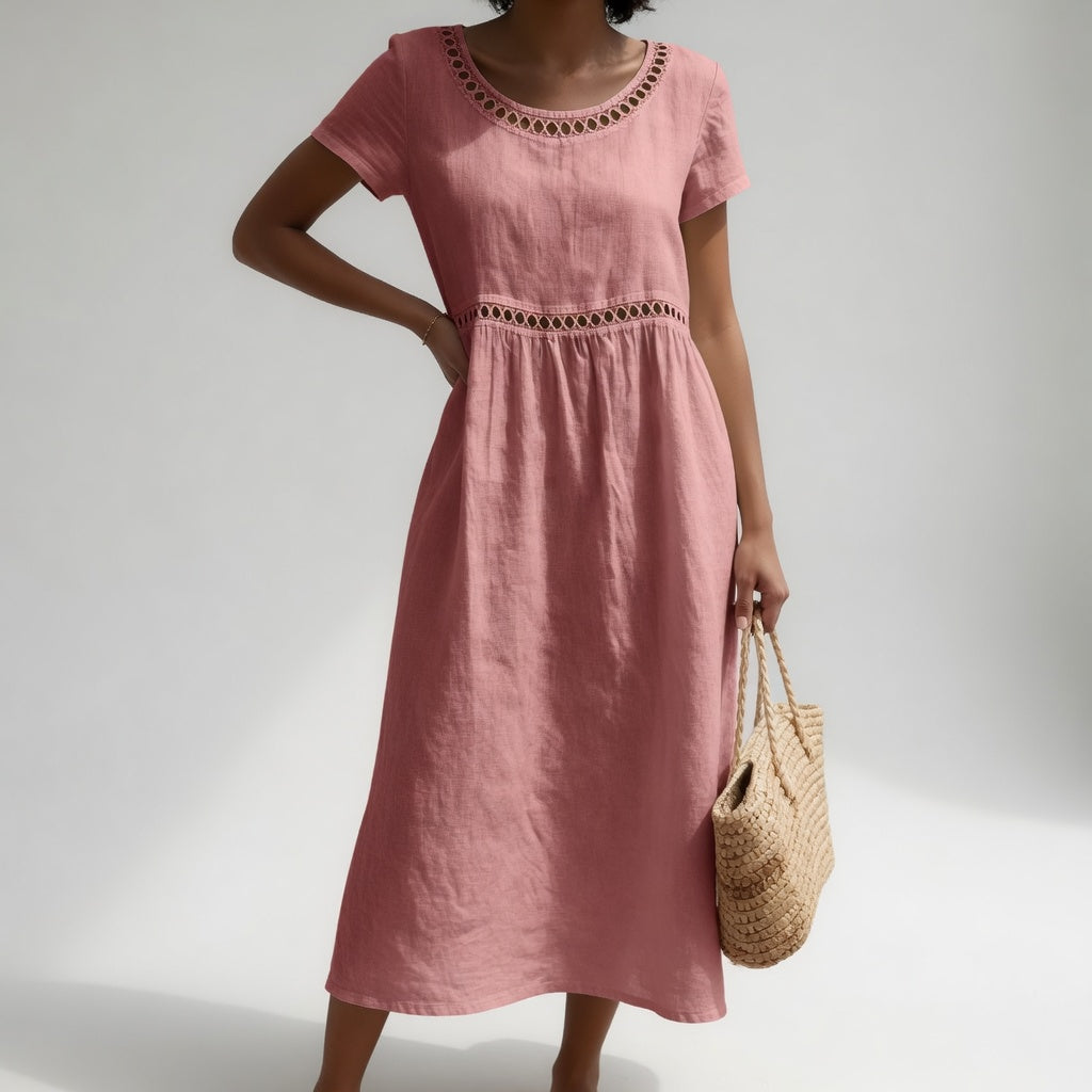 VIDAL BORDEAUX | ROBE EMPIRE BRODÉE POUR FEMMES