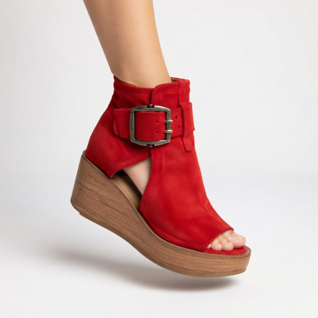 MOREAU LYON | BOTTINES COMPENSÉES OUVERTES POUR FEMMES