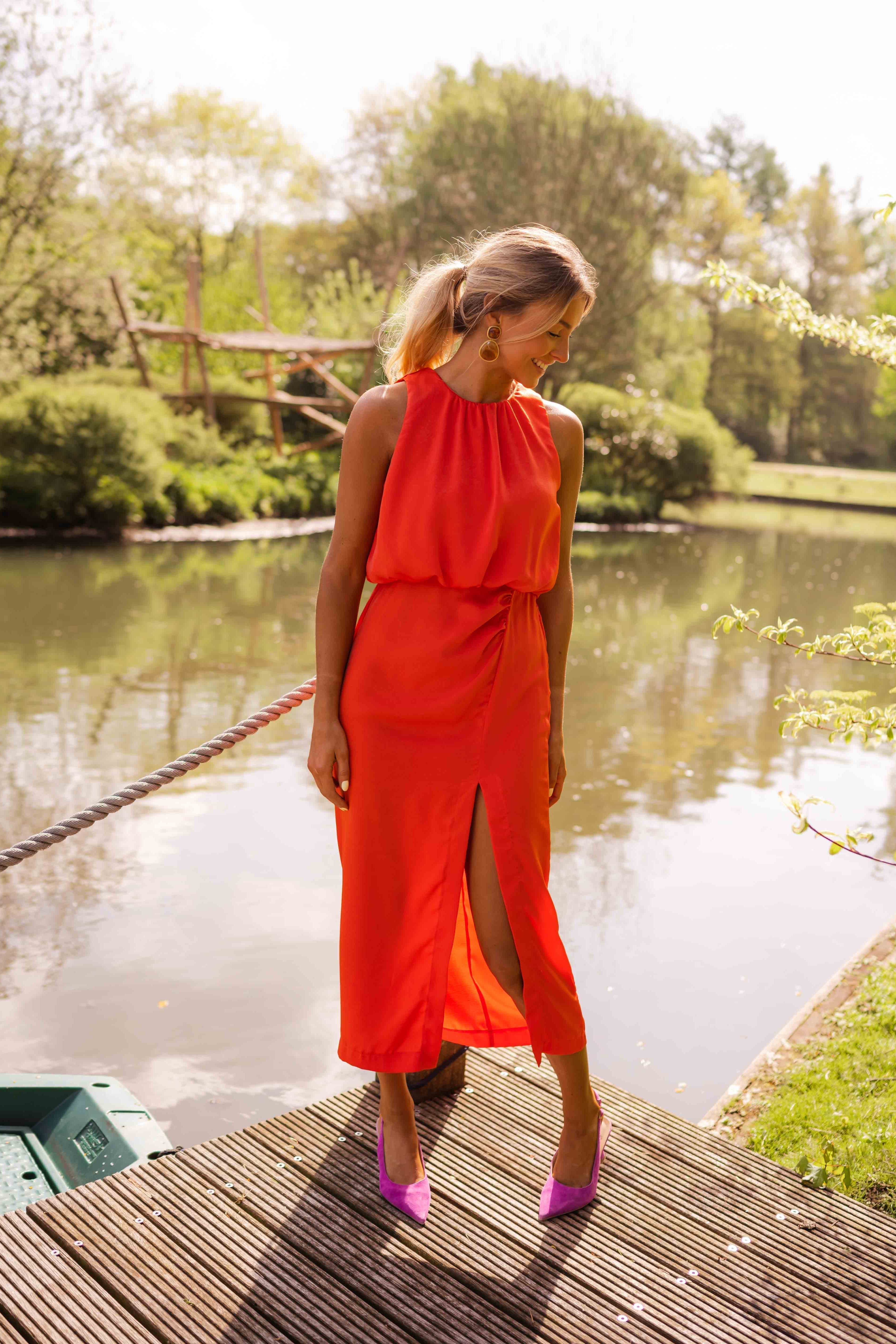 MOREAU LYON | ROBE MIDI SANS MANCHES POUR FEMMES