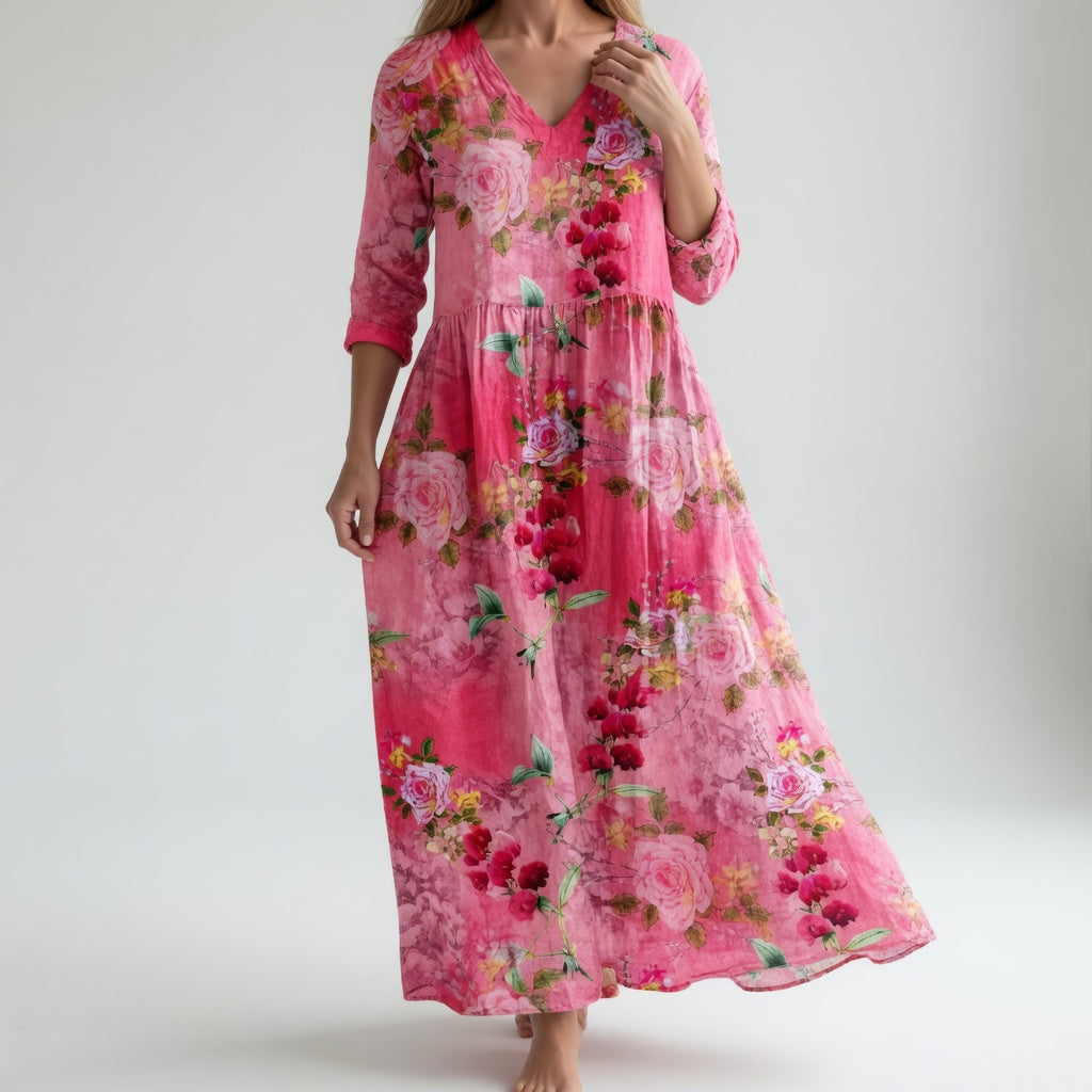 MOREAU LYON | ROBE MAXI FLORALE IMPRIMÉE POUR FEMMES
