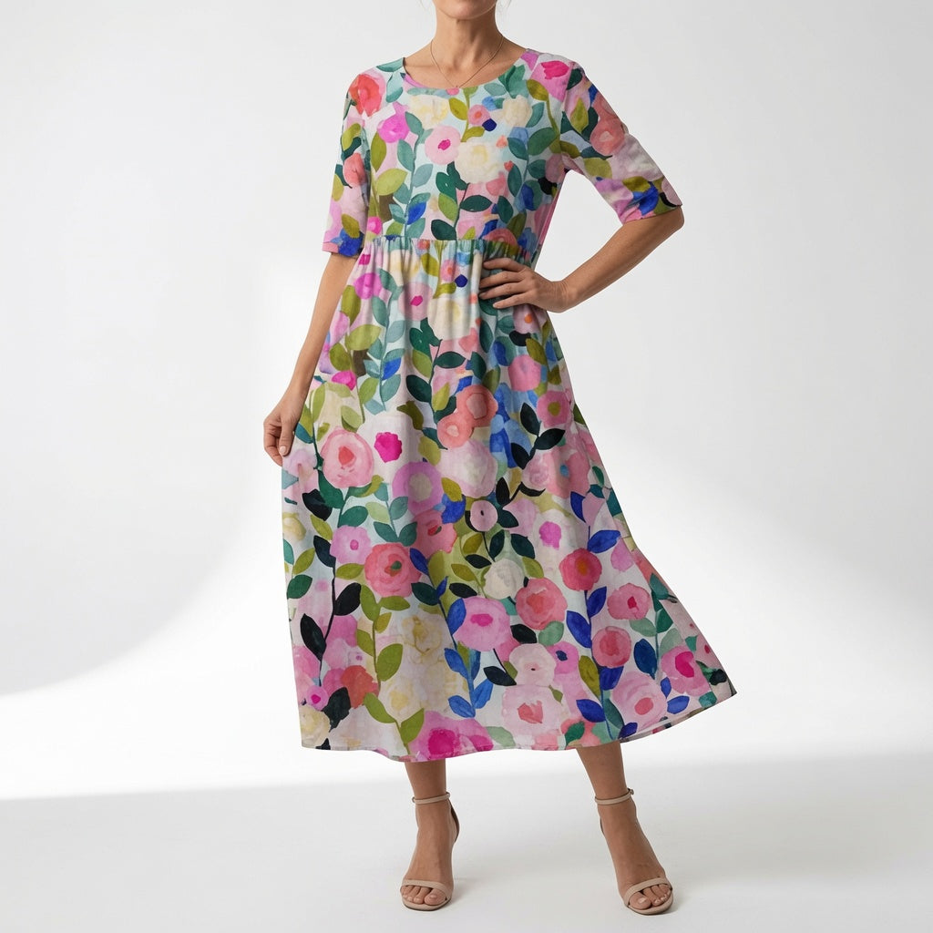 MOREAU LYON | ROBE MAXI FLORALE IMPRIMÉE POUR FEMMES