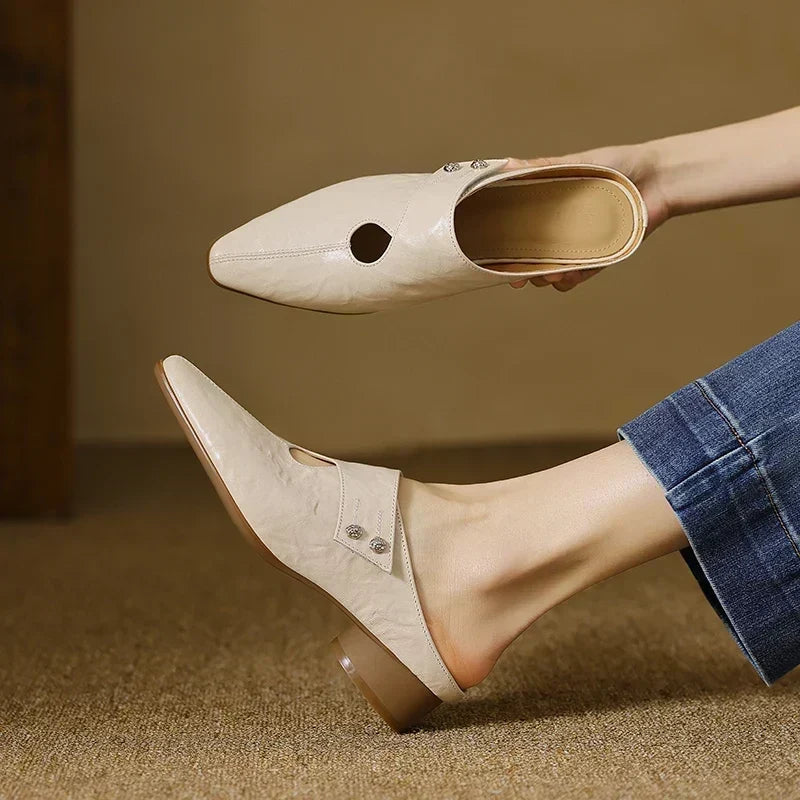 Fenella | Mules à Enfiler Raffinées