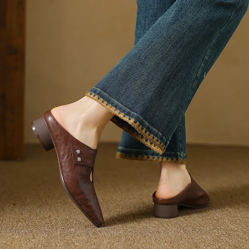 Fenella | Mules à Enfiler Raffinées