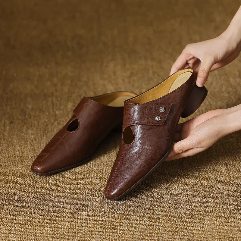 Fenella | Mules à Enfiler Raffinées
