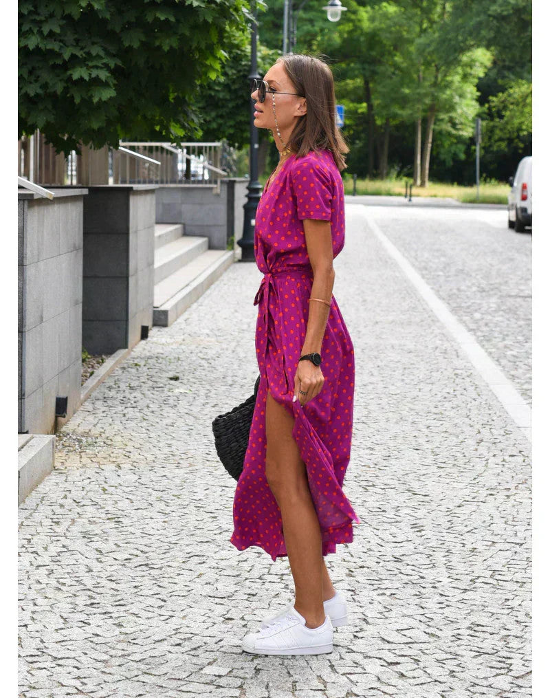 MOREAU LYON | ROBE ÉLÉGANTE À COL EN V POUR FEMME