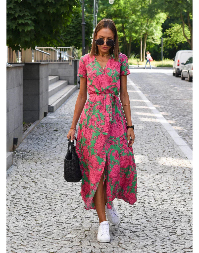 MOREAU LYON | ROBE ÉLÉGANTE À COL EN V POUR FEMME
