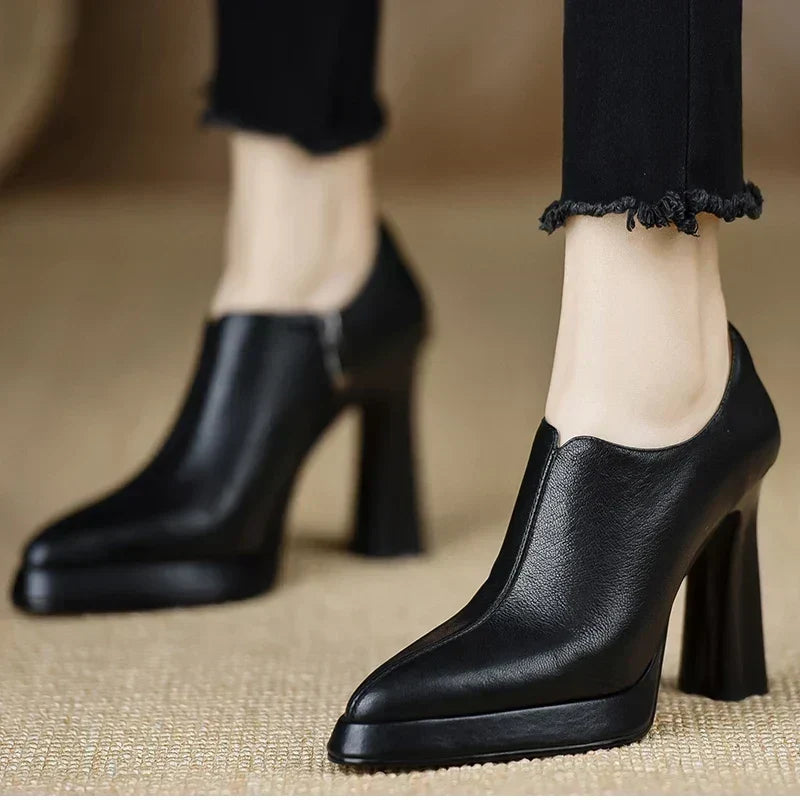 Evelyn | Talons Blocs à Bout Pointu