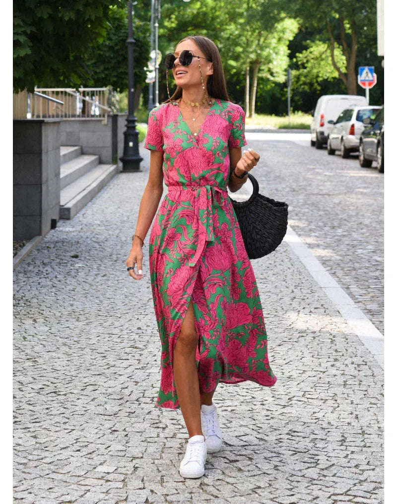 MOREAU LYON | ROBE ÉLÉGANTE À COL EN V POUR FEMME