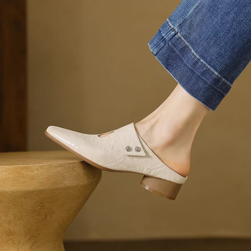 Fenella | Mules à Enfiler Raffinées