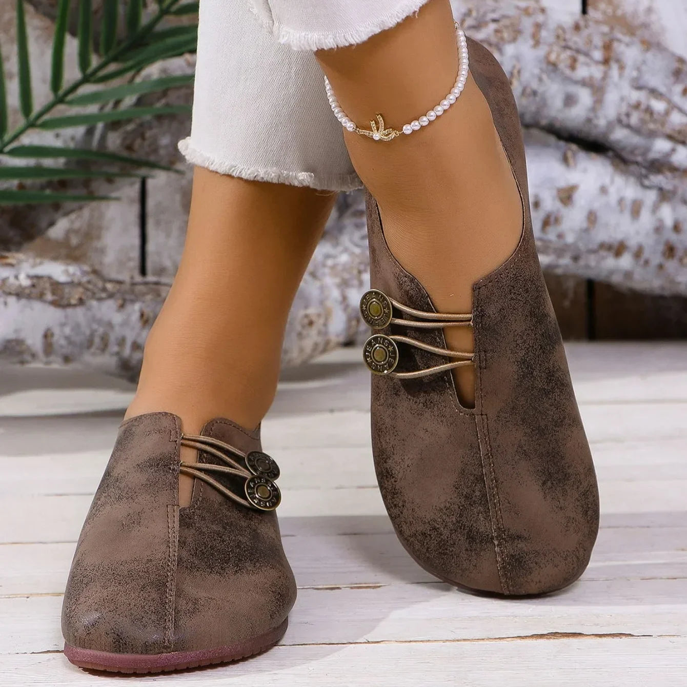 MOREAU LYON | CHAUSSURES MOCASSINS BOUTON POUR FEMMES