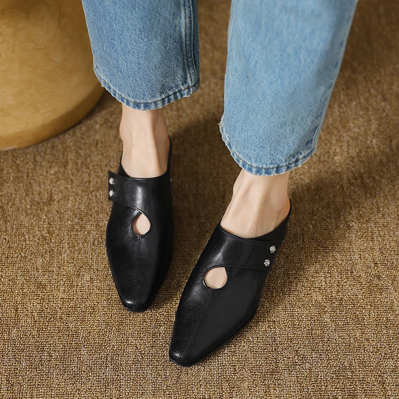 Fenella | Mules à Enfiler Raffinées