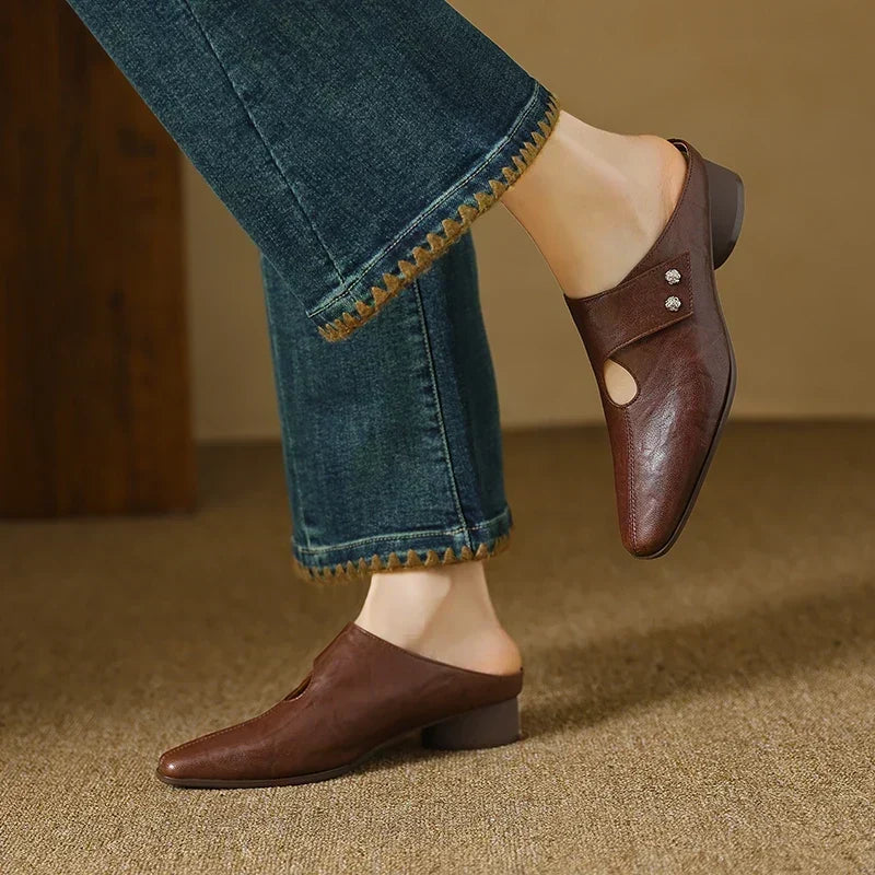 Fenella | Mules à Enfiler Raffinées