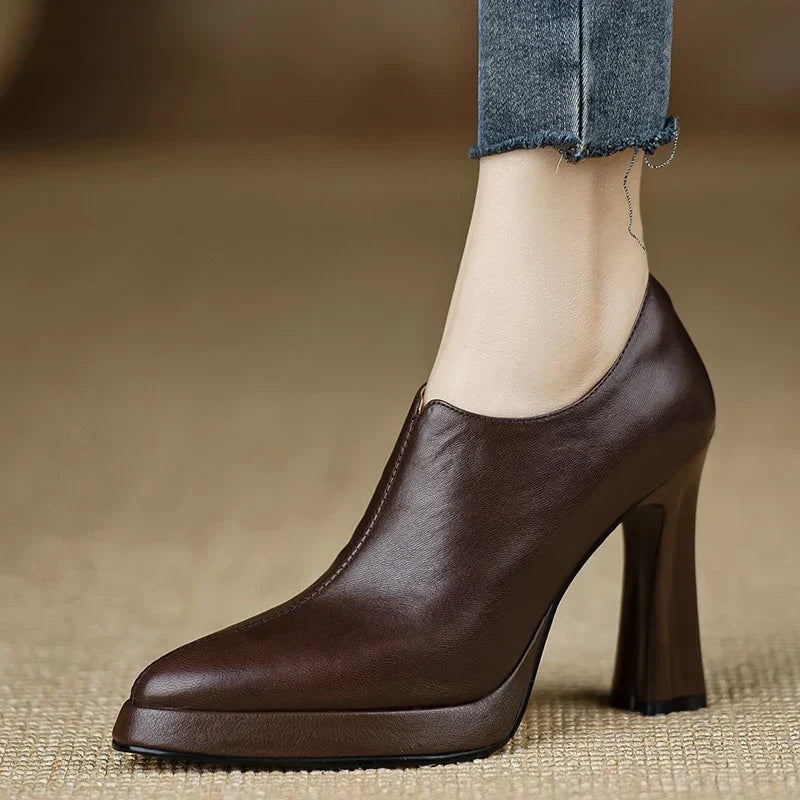 Evelyn | Talons Blocs à Bout Pointu