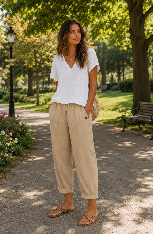 MOREAU LYON | PANTALONS EN LIN ÉTÉ CHIC POUR FEMMES