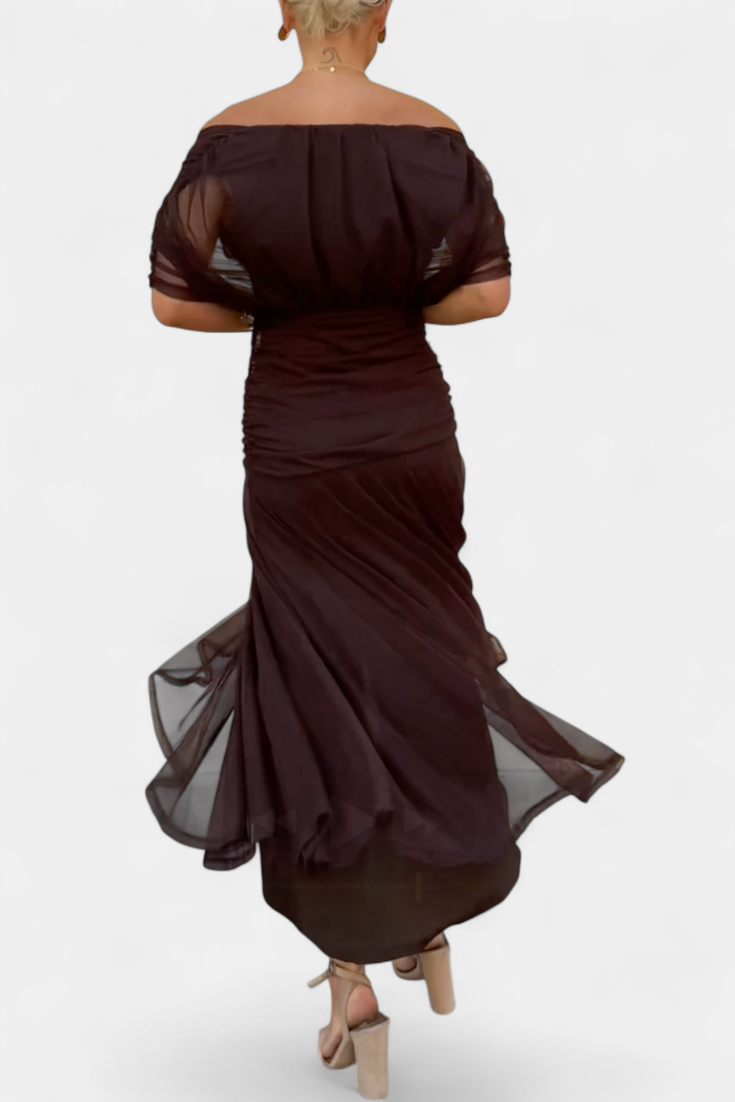 MOREAU LYON | CHIC ROBE MAXI À COL EN V POUR FEMMES
