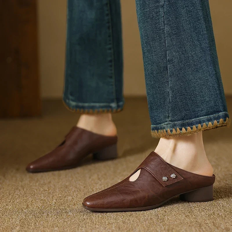Fenella | Mules à Enfiler Raffinées
