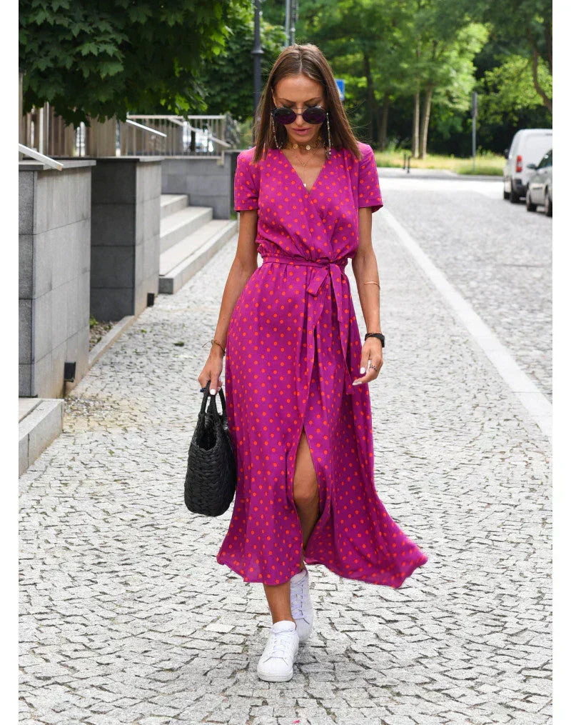 MOREAU LYON | ROBE ÉLÉGANTE À COL EN V POUR FEMME