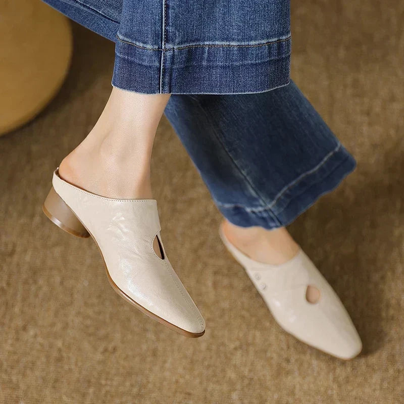 Fenella | Mules à Enfiler Raffinées