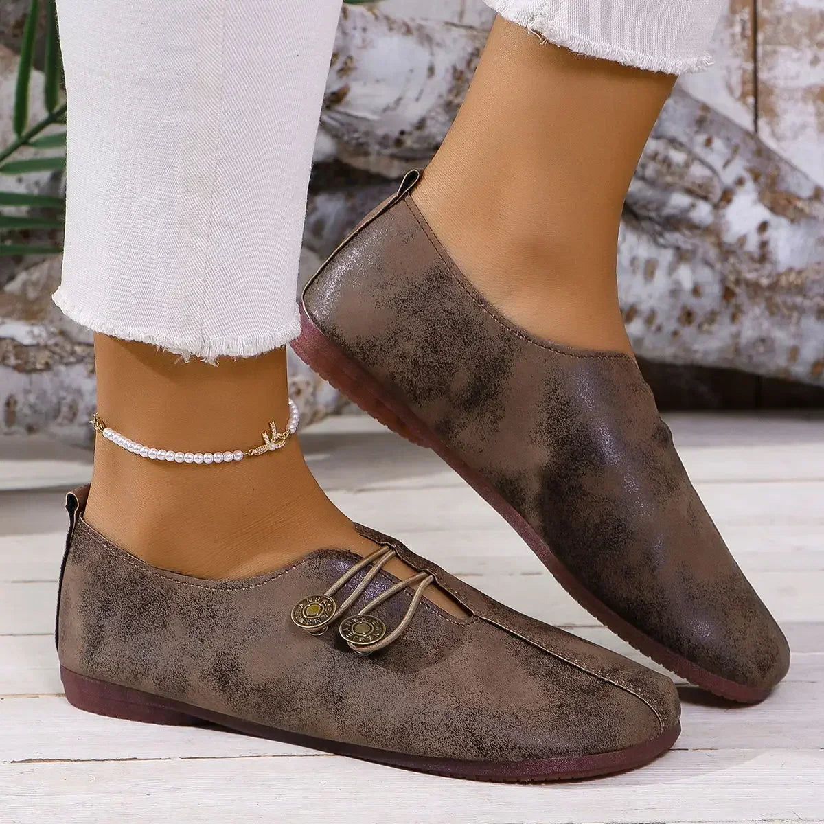 MOREAU LYON | CHAUSSURES MOCASSINS BOUTON POUR FEMMES