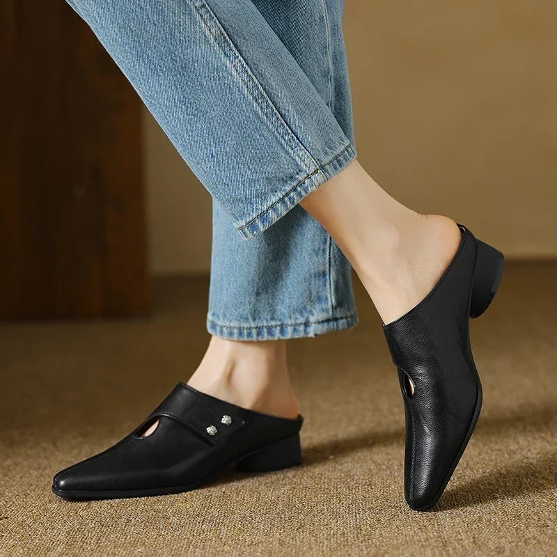 Fenella | Mules à Enfiler Raffinées