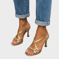 Magdalena | Sandales Dorées Élégantes à Talons