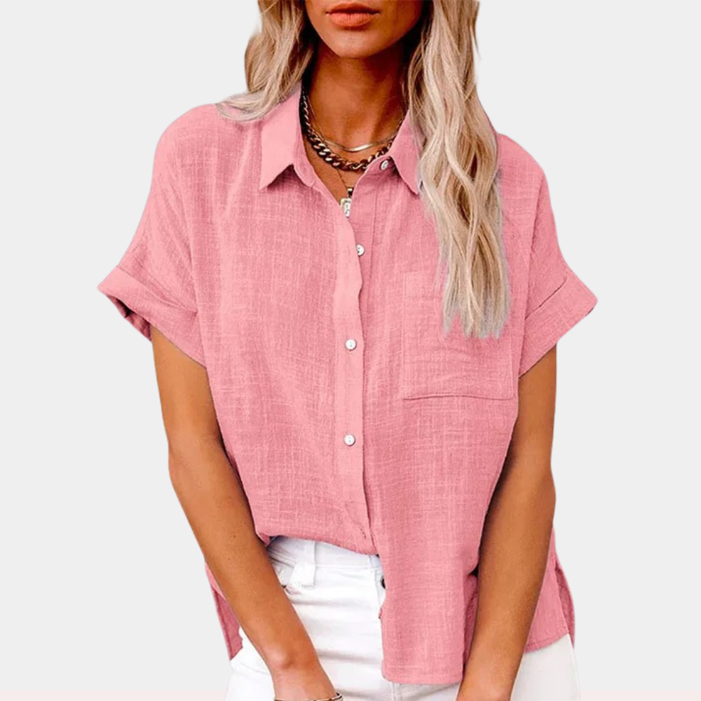 VIDAL BORDEAUX | BLOUSE À COL RELAXÉE POUR FEMMES