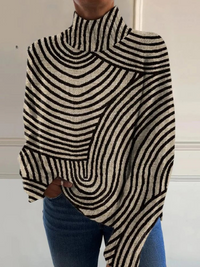 Mélodie | Pull Col Roulé en Line-Art