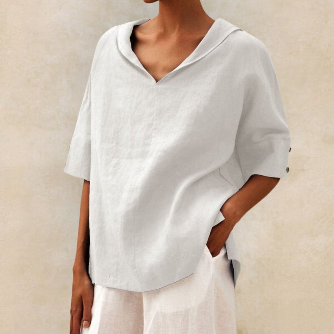 VIDAL BORDEAUX | CHEMISE À COL EN V POUR FEMME