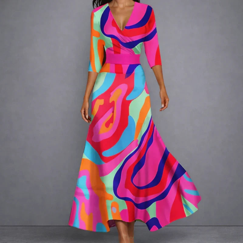 MOREAU LYON | ROBE MAXI COLORÉE POUR FEMMES