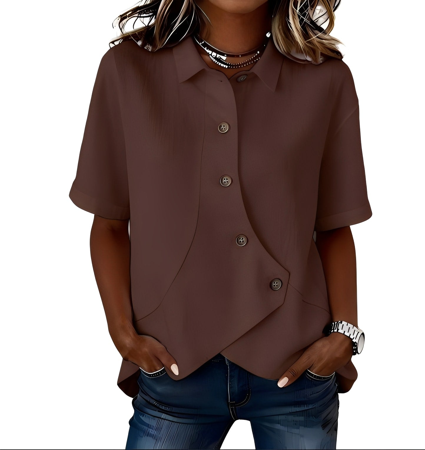 VIDAL BORDEAUX | CHEMISE EN MELANGE DE LIN POUR FEMMES