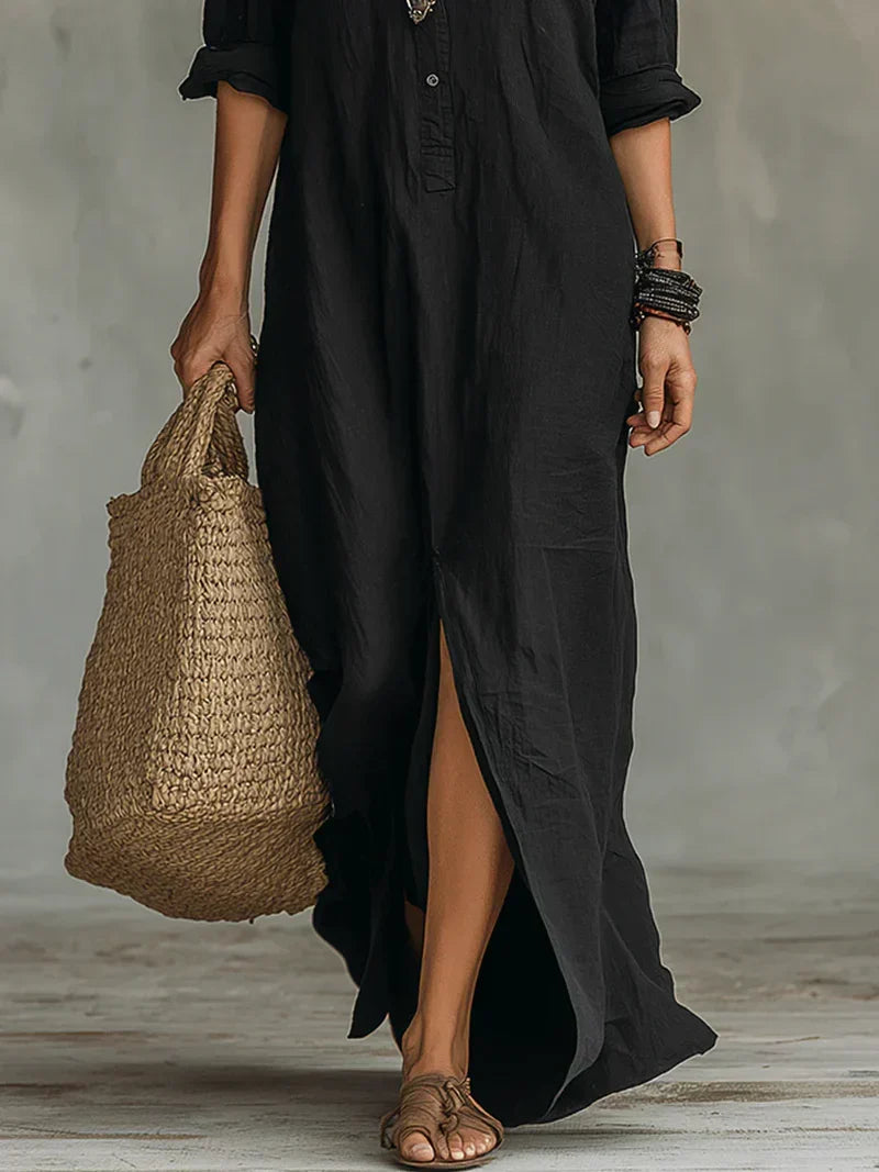 VIDAL BORDEAUX | ROBE MAXI CHIC FLUIDE POUR FEMMES