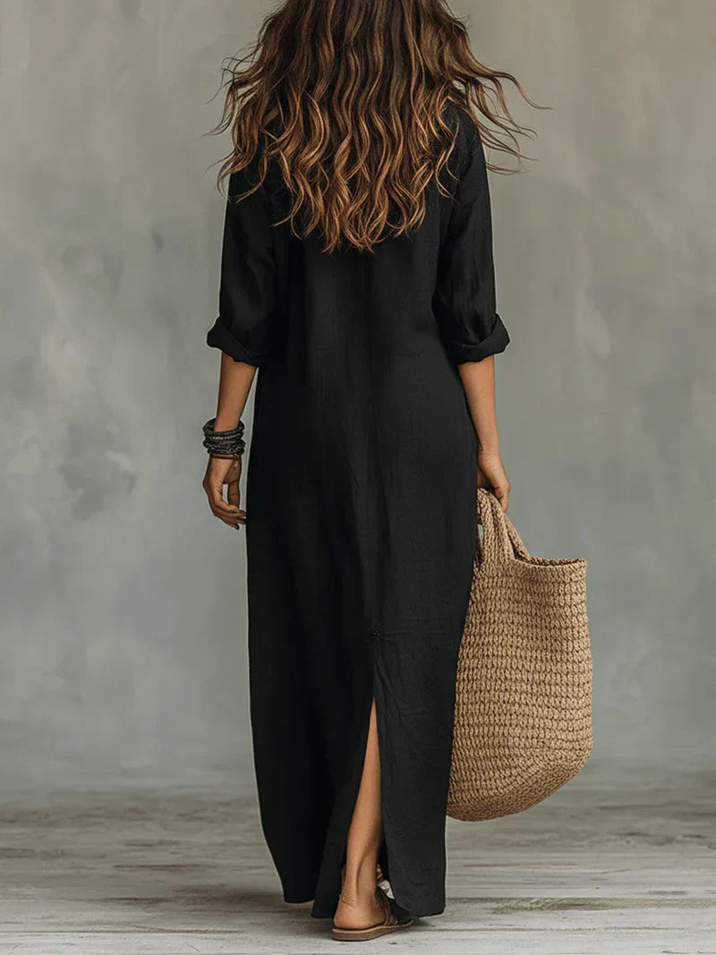 VIDAL BORDEAUX | ROBE MAXI CHIC FLUIDE POUR FEMMES