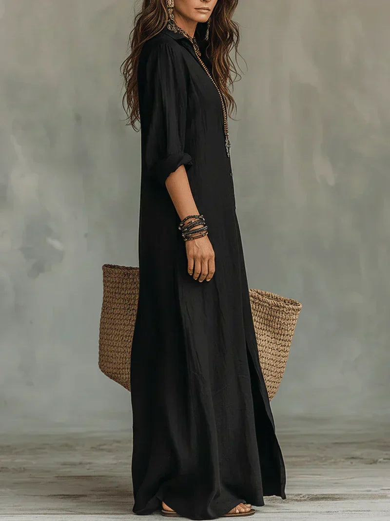 VIDAL BORDEAUX | ROBE MAXI CHIC FLUIDE POUR FEMMES